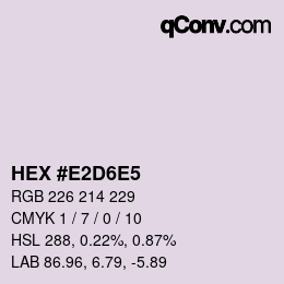 カラーコード: HEX #E2D6E5 | qconv.com
