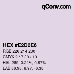 カラーコード: HEX #E2D6E6 | qconv.com