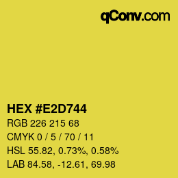 Color code: HEX #E2D744 | qconv.com