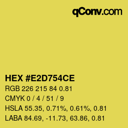 Farbcode: HEX #E2D754CE | qconv.com