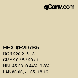 Color code: HEX #E2D7B5 | qconv.com