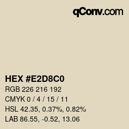 カラーコード: HEX #E2D8C0 | qconv.com