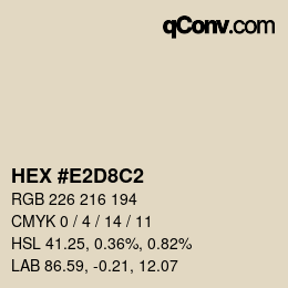 カラーコード: HEX #E2D8C2 | qconv.com