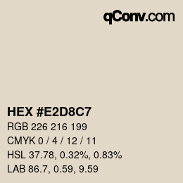 Color code: HEX #E2D8C7 | qconv.com