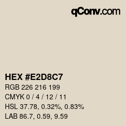 カラーコード: HEX #E2D8C7 | qconv.com