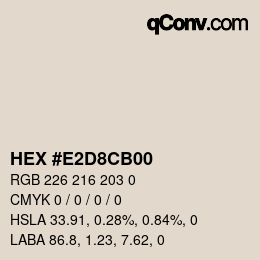 Color code: HEX #E2D8CB00 | qconv.com