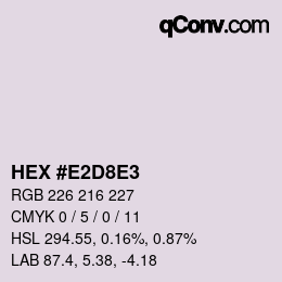 カラーコード: HEX #E2D8E3 | qconv.com