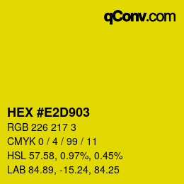 Color code: HEX #E2D903 | qconv.com
