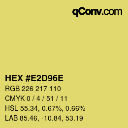 カラーコード: HEX #E2D96E | qconv.com