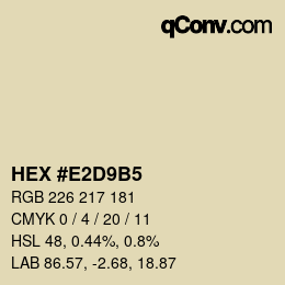 Color code: HEX #E2D9B5 | qconv.com