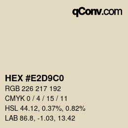 カラーコード: HEX #E2D9C0 | qconv.com