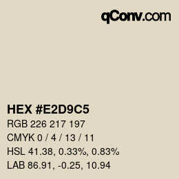 カラーコード: HEX #E2D9C5 | qconv.com