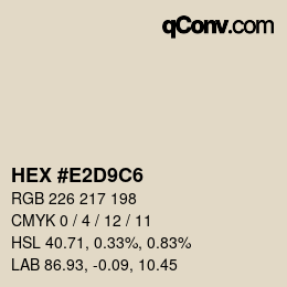 カラーコード: HEX #E2D9C6 | qconv.com