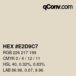 Color code: HEX #E2D9C7 | qconv.com