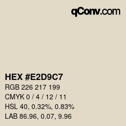 カラーコード: HEX #E2D9C7 | qconv.com