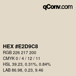 カラーコード: HEX #E2D9C8 | qconv.com