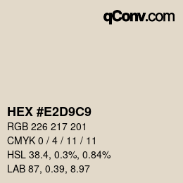 Color code: HEX #E2D9C9 | qconv.com