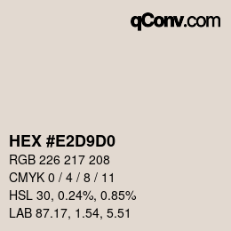 カラーコード: HEX #E2D9D0 | qconv.com