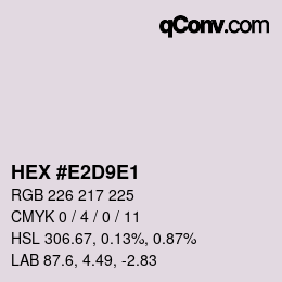 カラーコード: HEX #E2D9E1 | qconv.com
