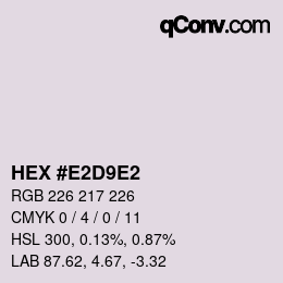 カラーコード: HEX #E2D9E2 | qconv.com