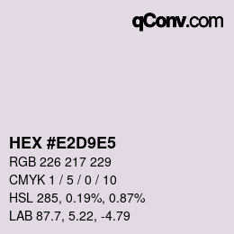 カラーコード: HEX #E2D9E5 | qconv.com