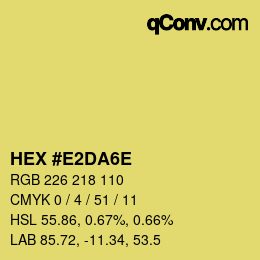 Color code: HEX #E2DA6E | qconv.com