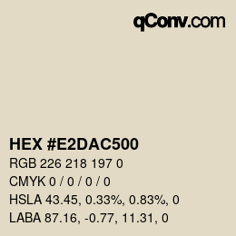 カラーコード: HEX #E2DAC500 | qconv.com