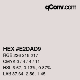 カラーコード: HEX #E2DAD9 | qconv.com