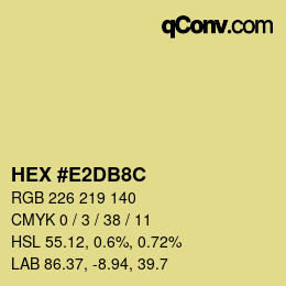カラーコード: HEX #E2DB8C | qconv.com