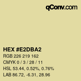 颜色代码: HEX #E2DBA2 | qconv.com