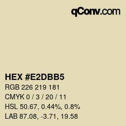 Color code: HEX #E2DBB5 | qconv.com