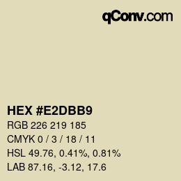カラーコード: HEX #E2DBB9 | qconv.com