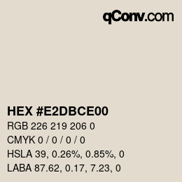Color code: HEX #E2DBCE00 | qconv.com