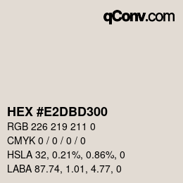 Color code: HEX #E2DBD300 | qconv.com