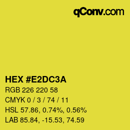 カラーコード: HEX #E2DC3A | qconv.com