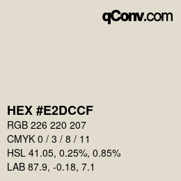 カラーコード: HEX #E2DCCF | qconv.com