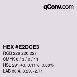 カラーコード: HEX #E2DCE3 | qconv.com