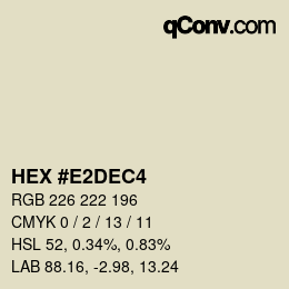 カラーコード: HEX #E2DEC4 | qconv.com