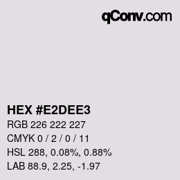 カラーコード: HEX #E2DEE3 | qconv.com