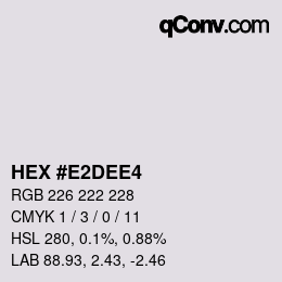 颜色代码: HEX #E2DEE4 | qconv.com