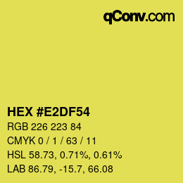 Color code: HEX #E2DF54 | qconv.com