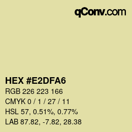 Color code: HEX #E2DFA6 | qconv.com