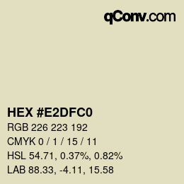 カラーコード: HEX #E2DFC0 | qconv.com
