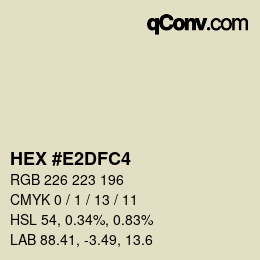 カラーコード: HEX #E2DFC4 | qconv.com