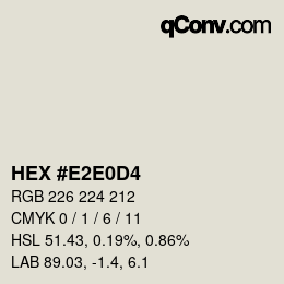 カラーコード: HEX #E2E0D4 | qconv.com