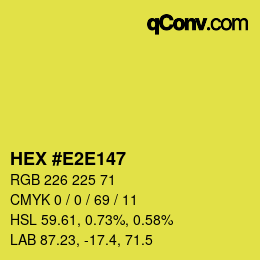 Color code: HEX #E2E147 | qconv.com