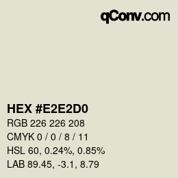 カラーコード: HEX #E2E2D0 | qconv.com