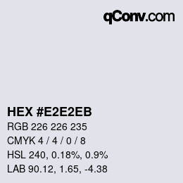 Color code: HEX #E2E2EB | qconv.com