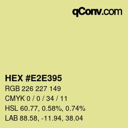 Farbcode: HEX #E2E395 | qconv.com