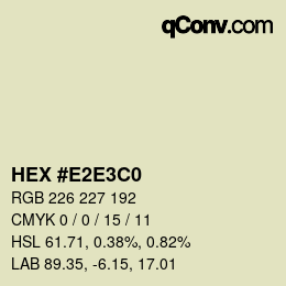 Color code: HEX #E2E3C0 | qconv.com